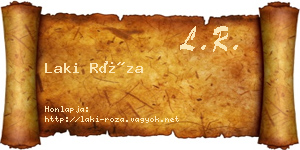 Laki Róza névjegykártya